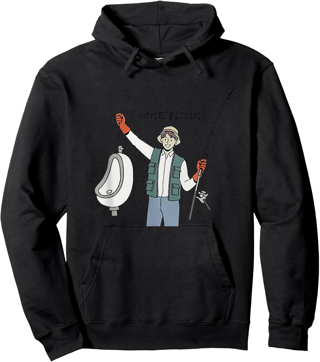 Gone Pissin Funny Women Hoodie - Hoodie | Black
