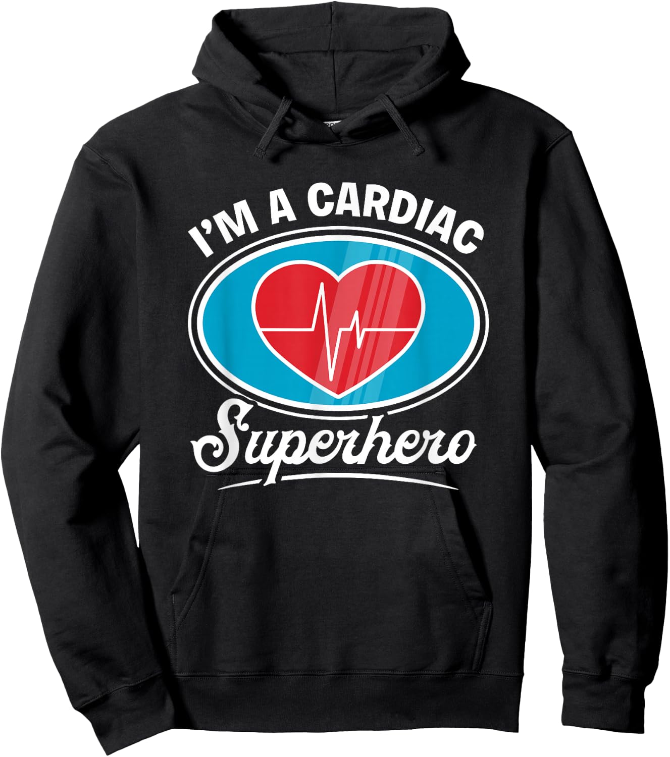 Heart Doctor Cardiologist Cardiac Superhero Cardiology Hoodie - Hoodie | Black