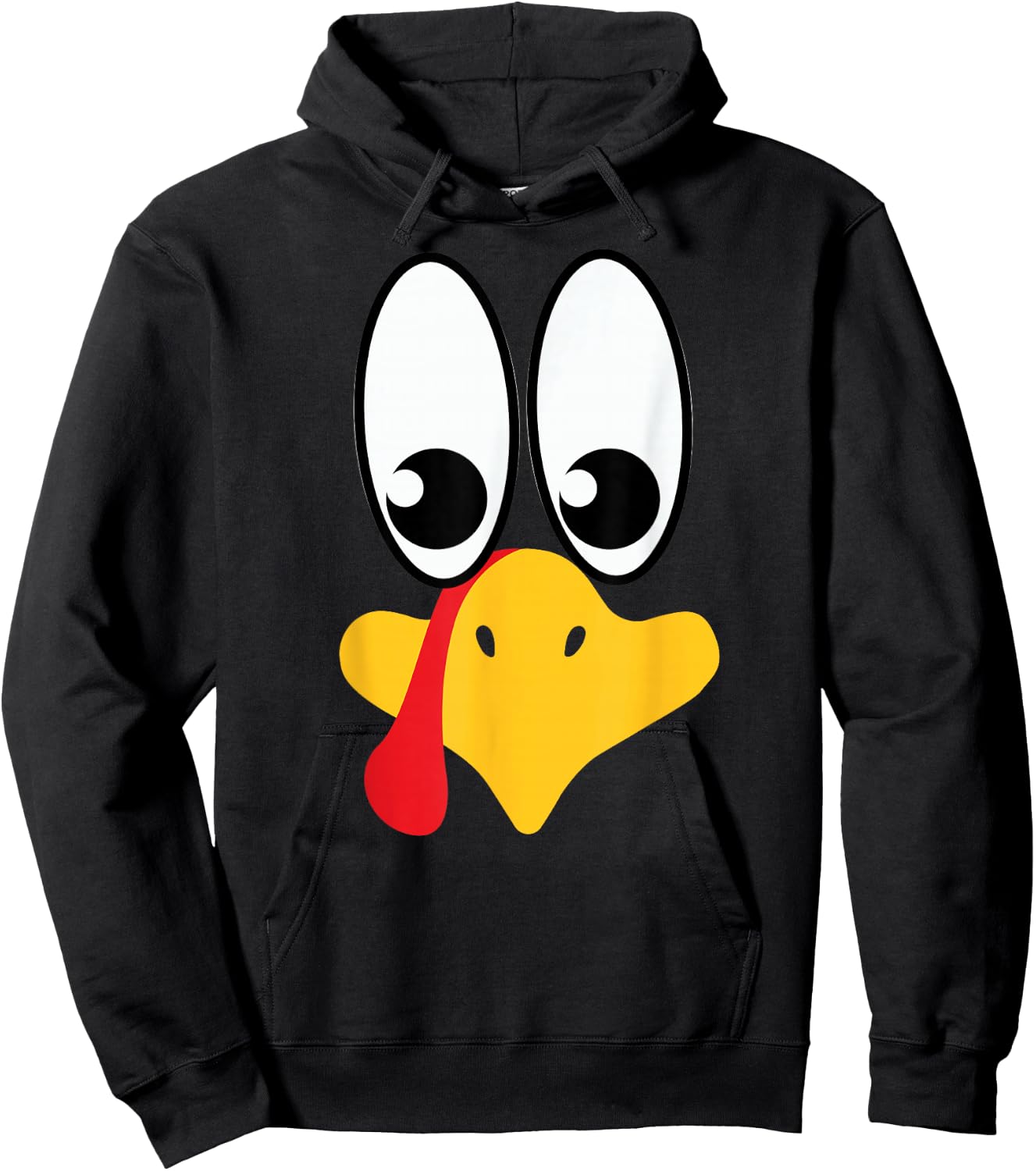Silly Turkey Face Thanksgiving Shirt, Funny Thanksgiving Hoodie - Hoodie | Black