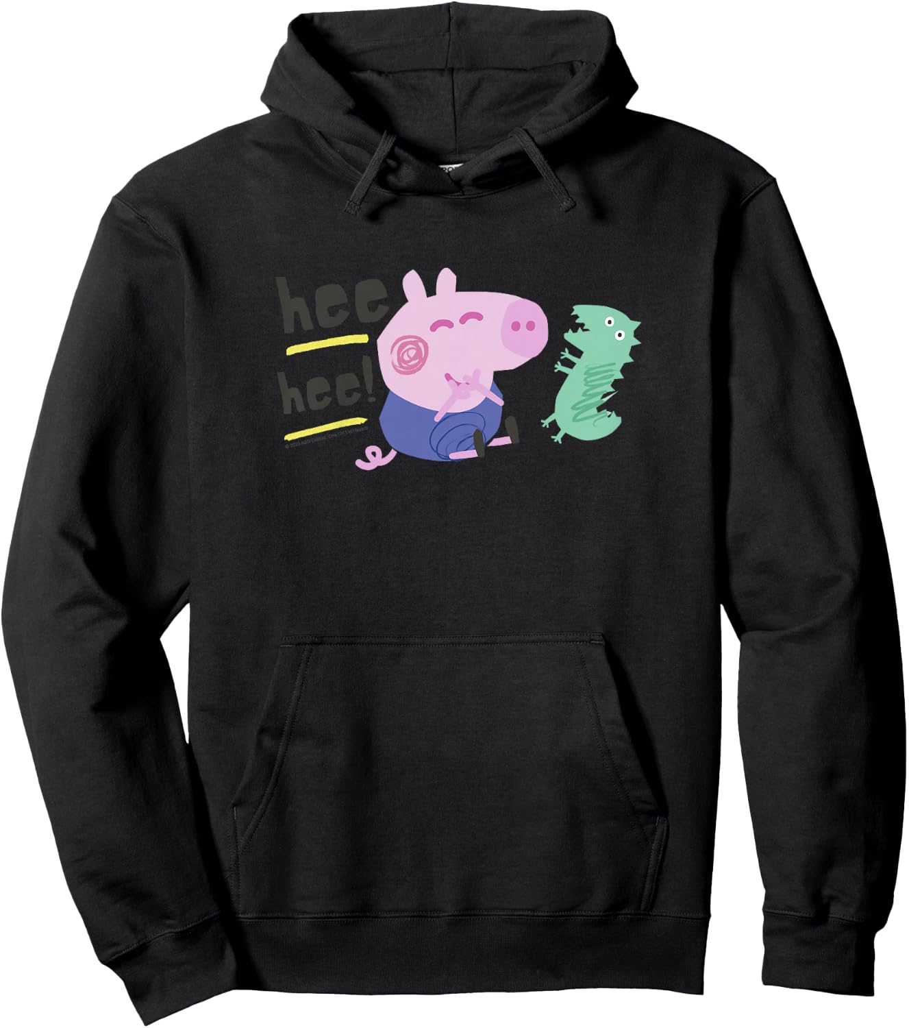 Peppa Pig HEE HEE! George Playing with Mr. Dinosaur Hoodie - Hoodie | Black