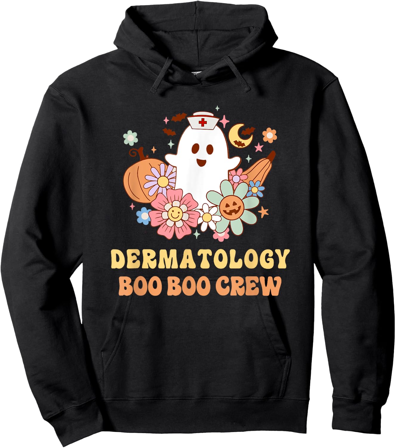 Dermatology Boo Boo Crew Nurse Halloween Hoodie - Hoodie | Black