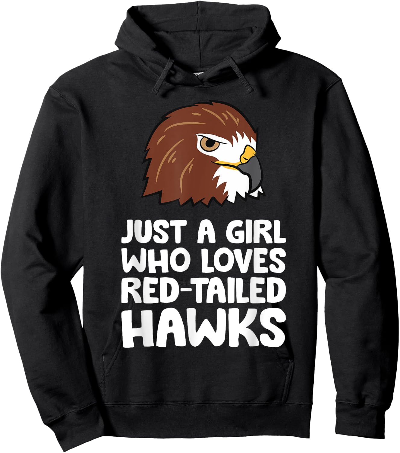 Just a Girl Who Loves Red Tailed Hawks Hoodie - Hoodie | Black