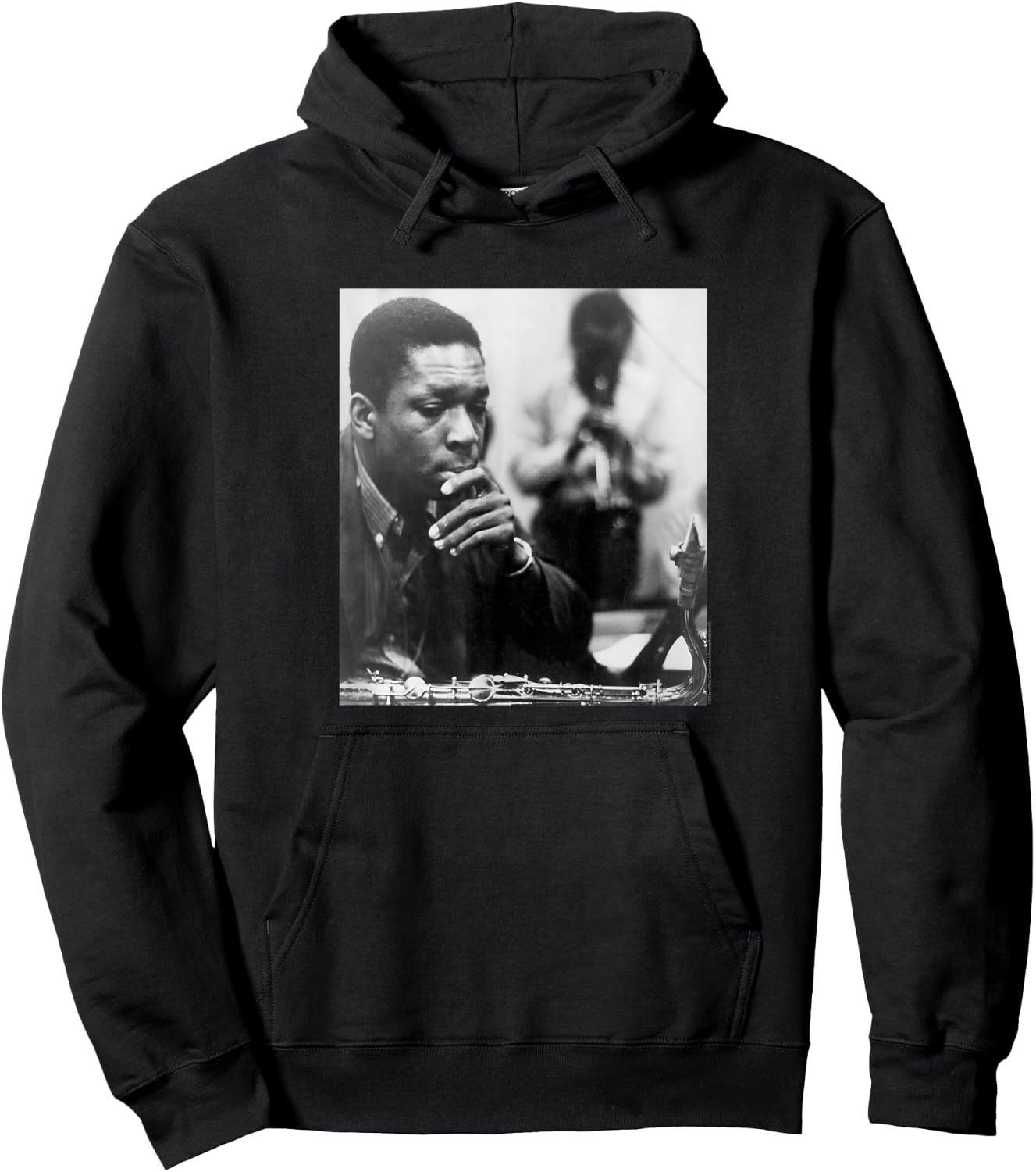John Coltrane Black and White Photo Hoodie - Hoodie | Black