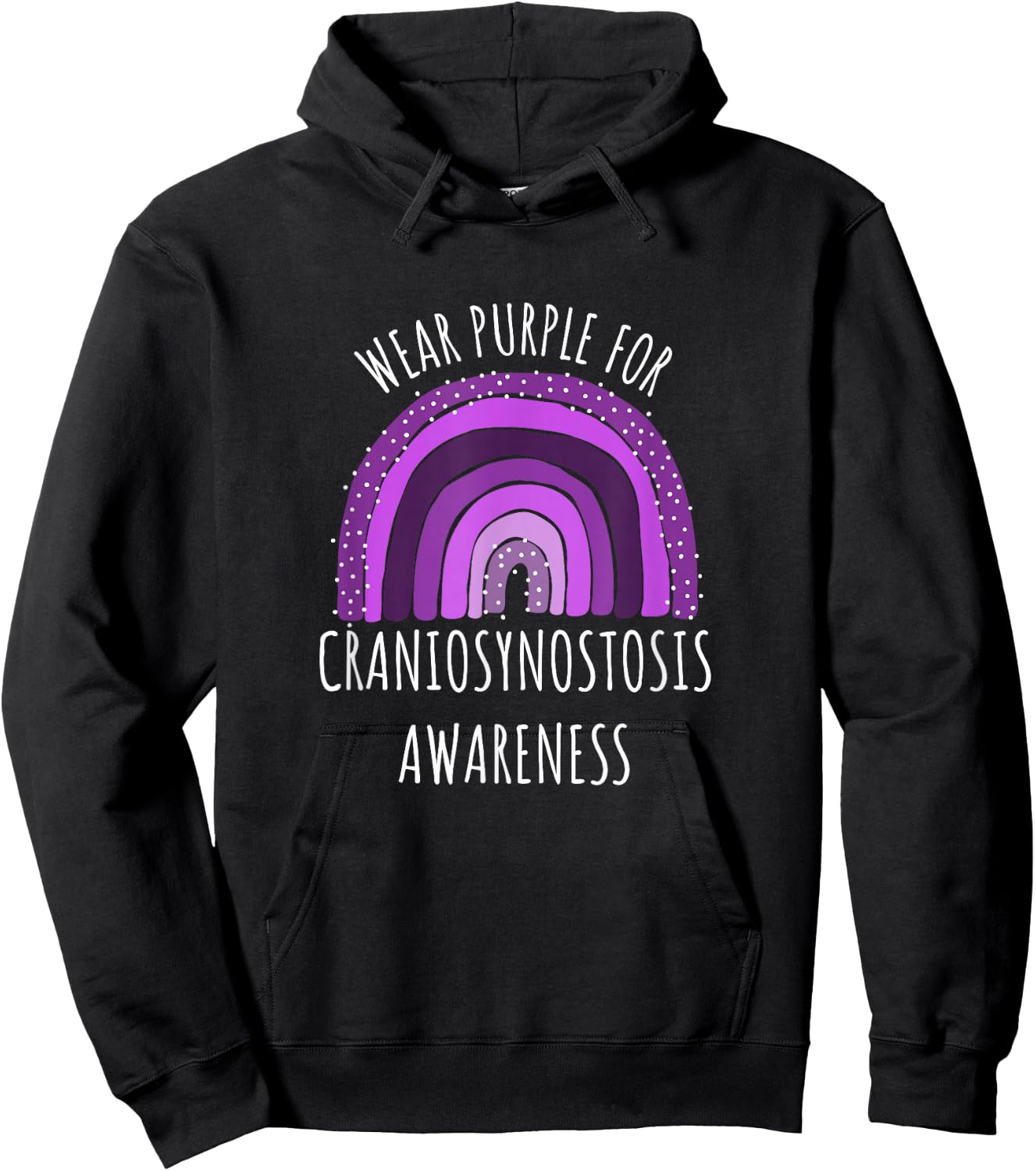 Wear Purple For Craniosynostosis Awareness Month Hoodie - Hoodie | Black