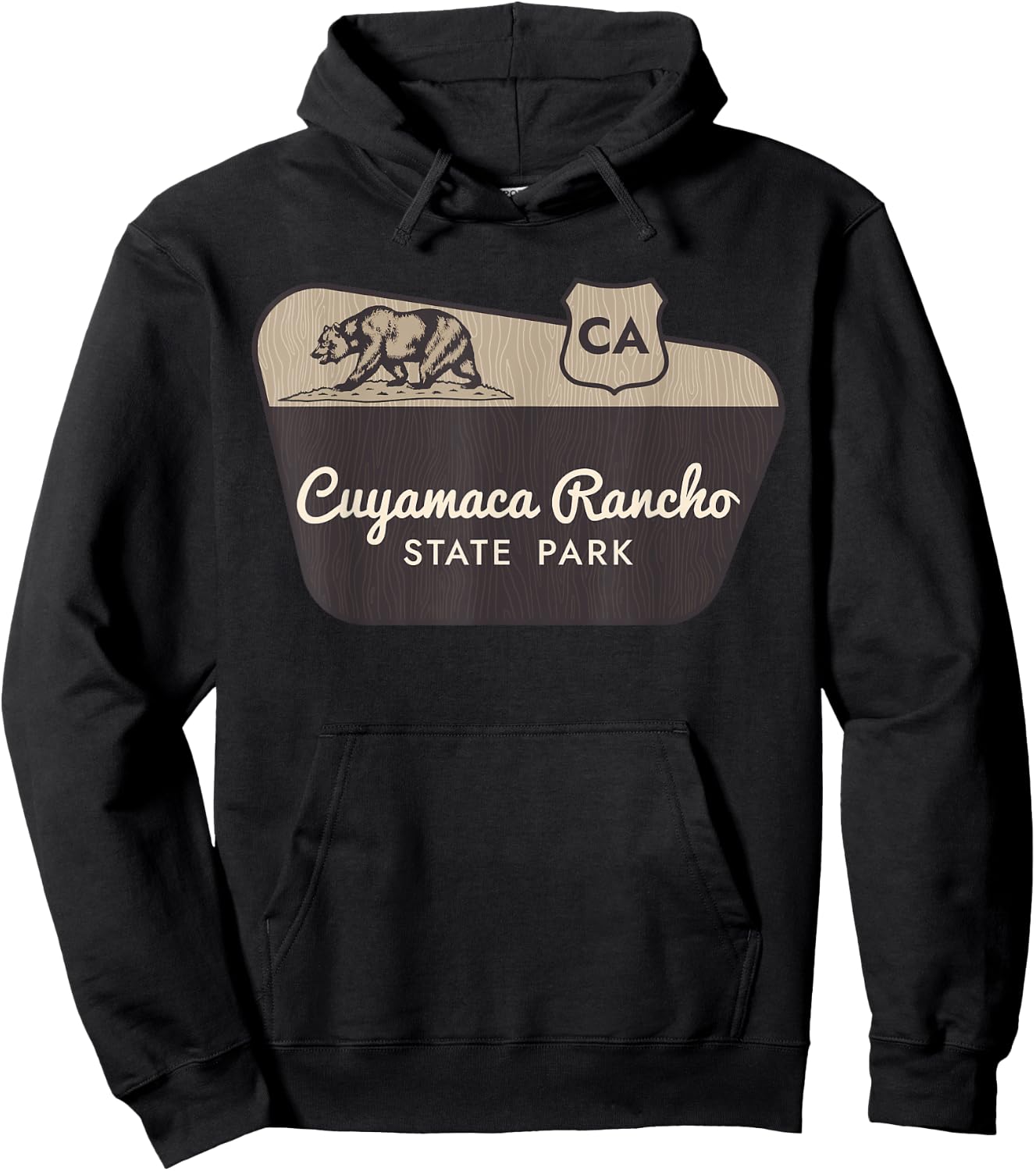 Cuyamaca Rancho State Park California Welcome Sign Vacation Hoodie - Hoodie | Black