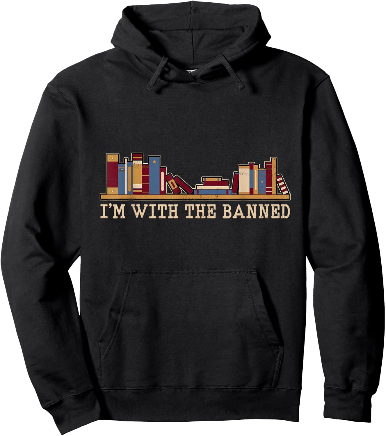 Funny Retro I'm with The Banned Books Small Hoodie - Hoodie | Black