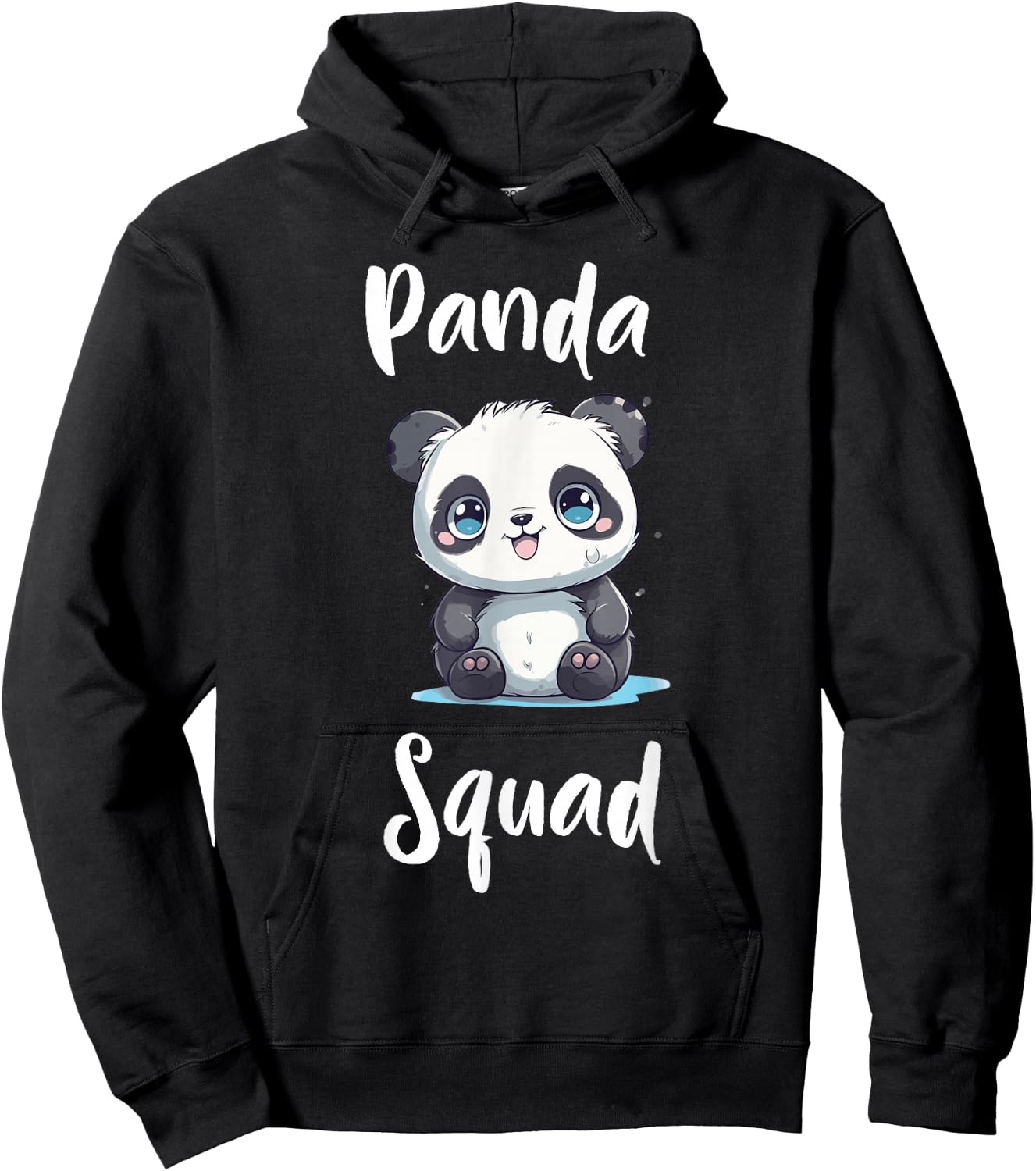 Panda Squad Cute Panda Kids Hoodie - Hoodie | Black