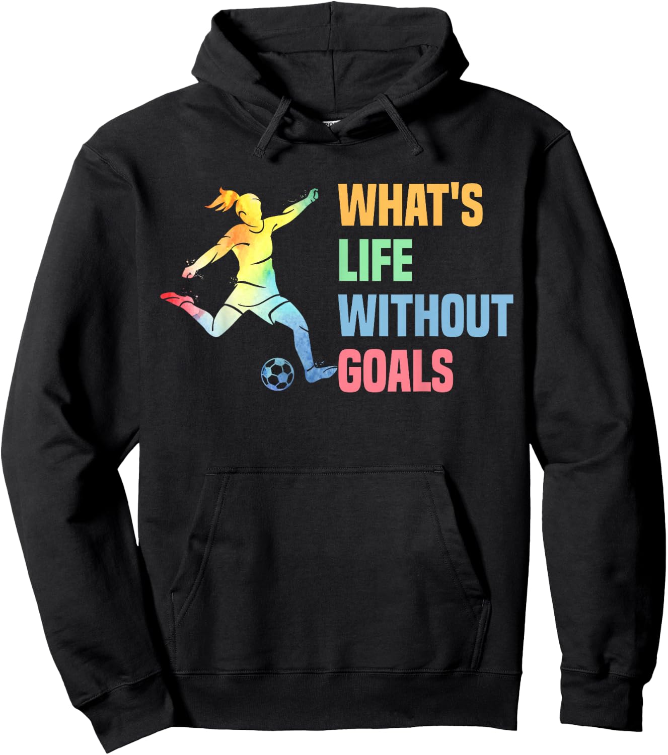 Whats Life Without Goals Kids And Women Soccer Hoodie - Hoodie | Black