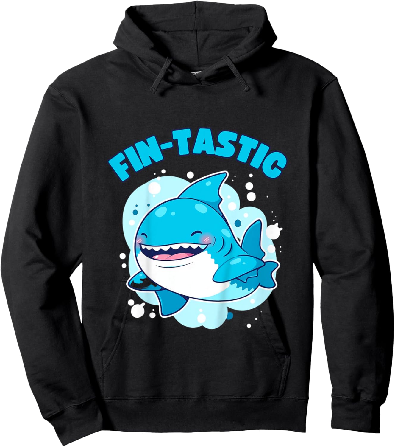 Fin-Tastic Cute Shark Funny Toddler Ocean Theme Sea Hoodie - Hoodie | Black