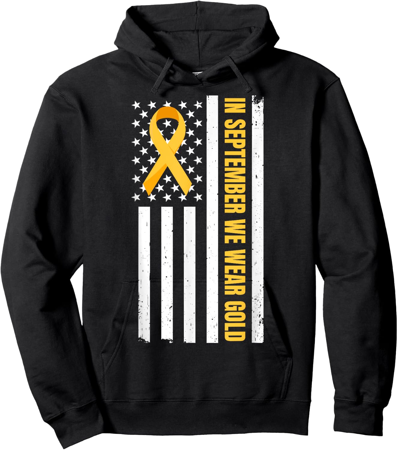 Childhood Cancer Awareness Month | In September We Wear Gold Hoodie - Hoodie | Black