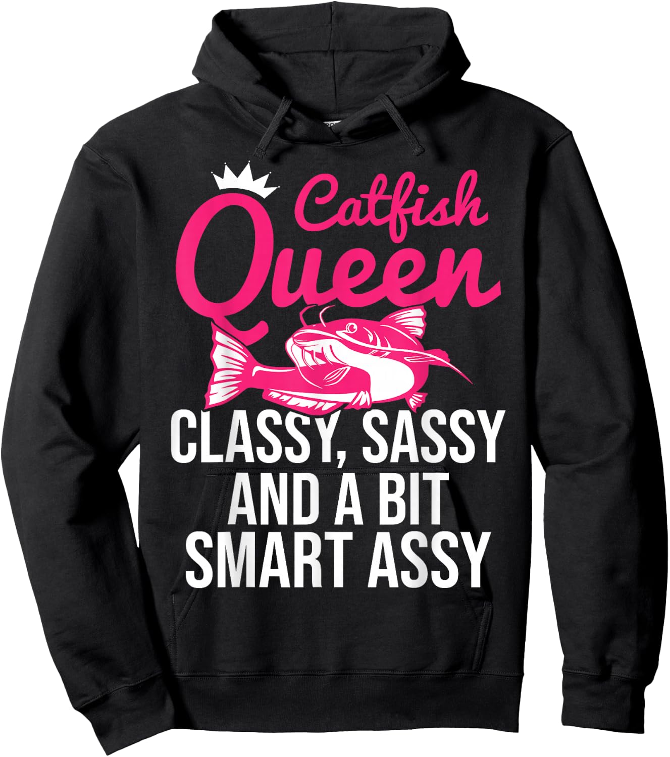 Catfish Queen Funny Catfishing Hoodie - Hoodie | Black