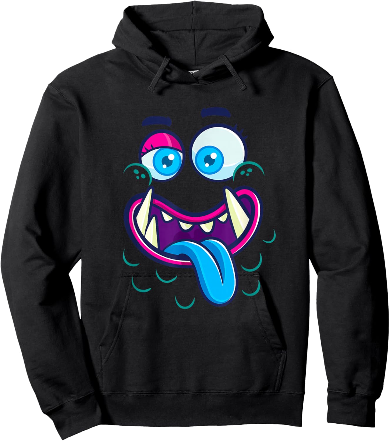 Cute Monster Face Halloween Group Costume Hoodie - Hoodie | Black