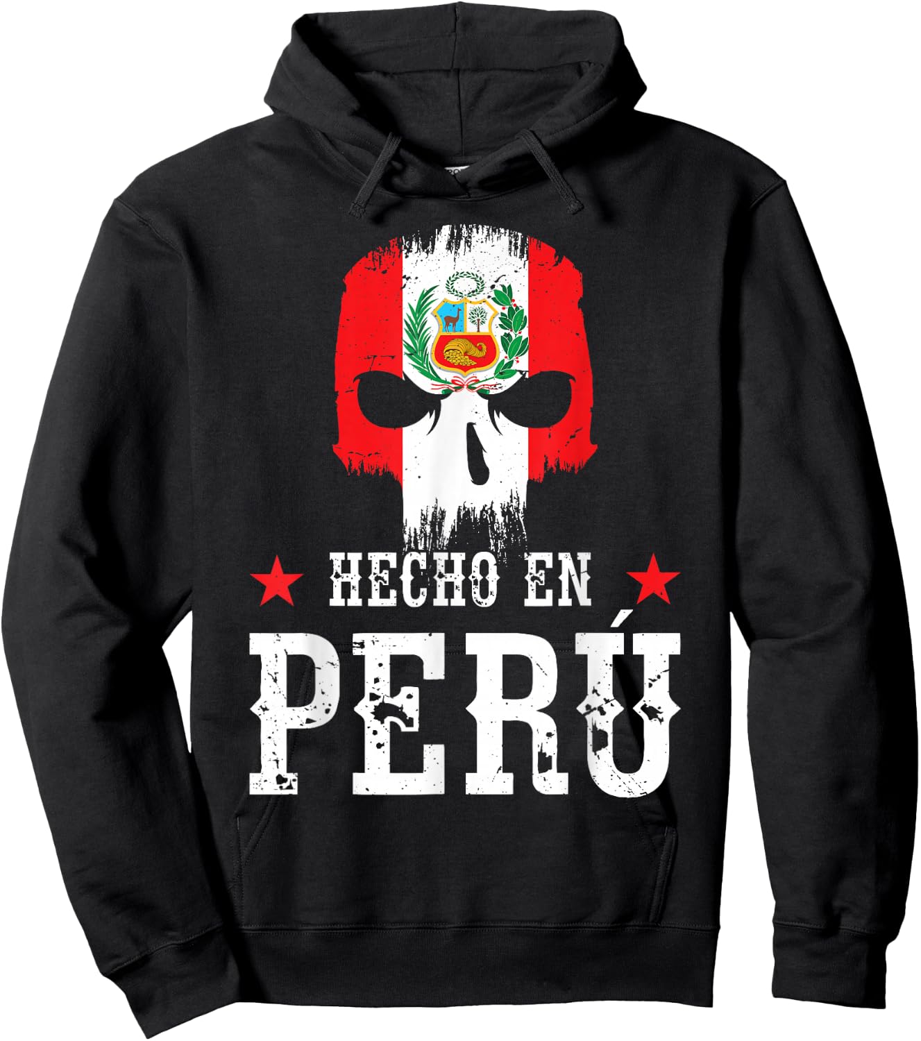 Hecho en Perú Peruvian Heritage Peruvian Flag Peru Hoodie - Hoodie | Black