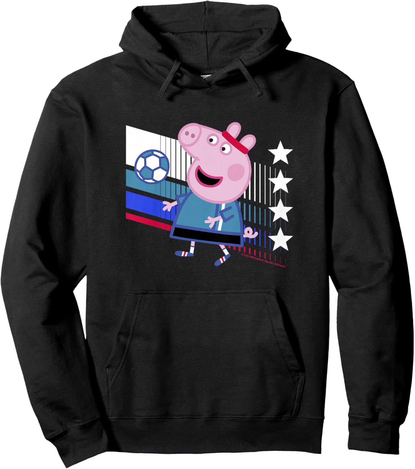 Peppa Pig George Pig Football Soccer Hoodie - Hoodie | Black