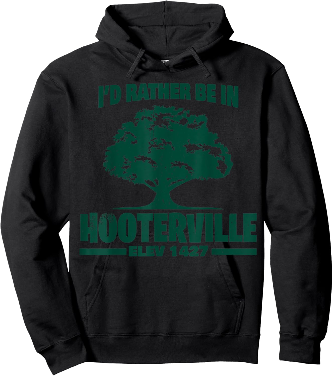 Vintage I'd Rather Be In Hooterville 1427 Hoodie - Hoodie | Black