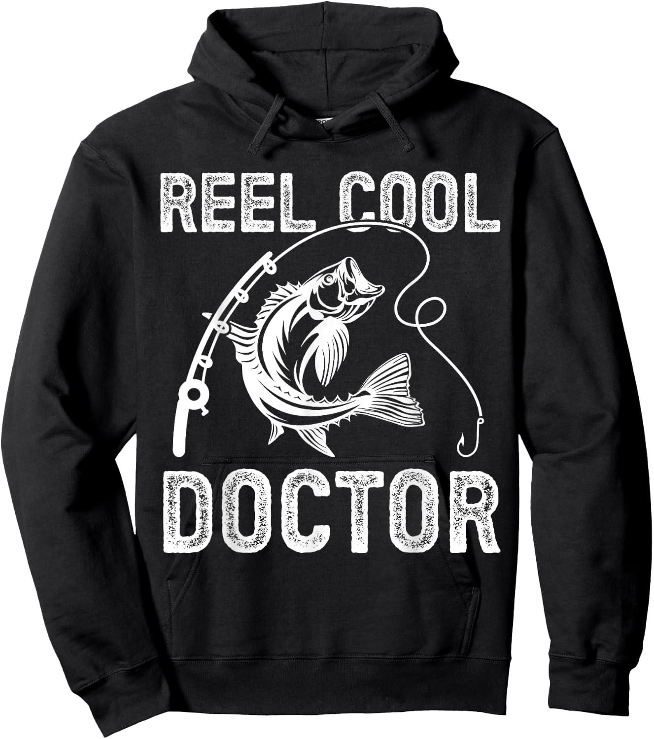 Reel Cool Doctor Fishing for Fisherman Father's Day Hoodie - Hoodie | Black