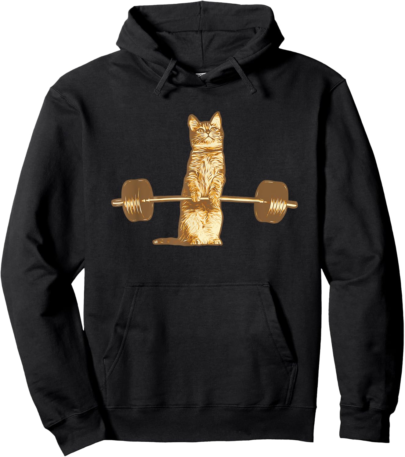 Cat Deadlifts Meow Weightlifting Bodybuilding Gym Hoodie - Hoodie | Black