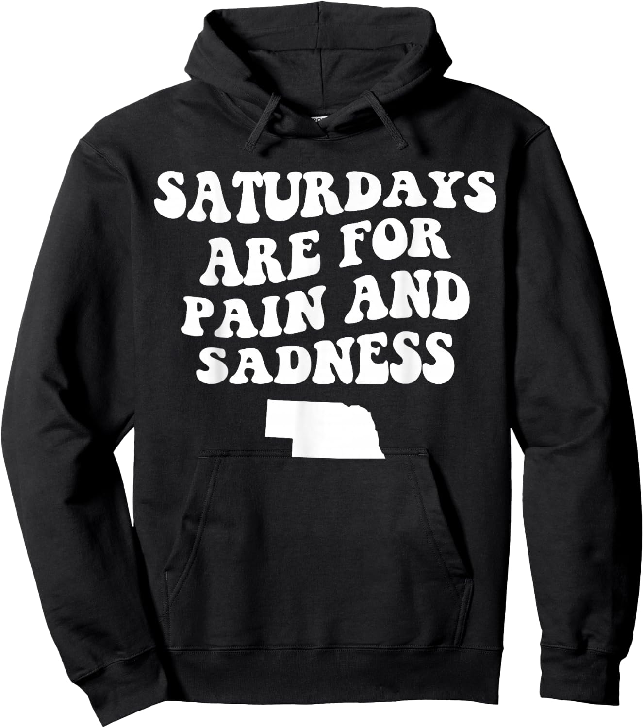 Saturdays Are For Pain And Sadness Funny Football Hoodie - Hoodie | Black