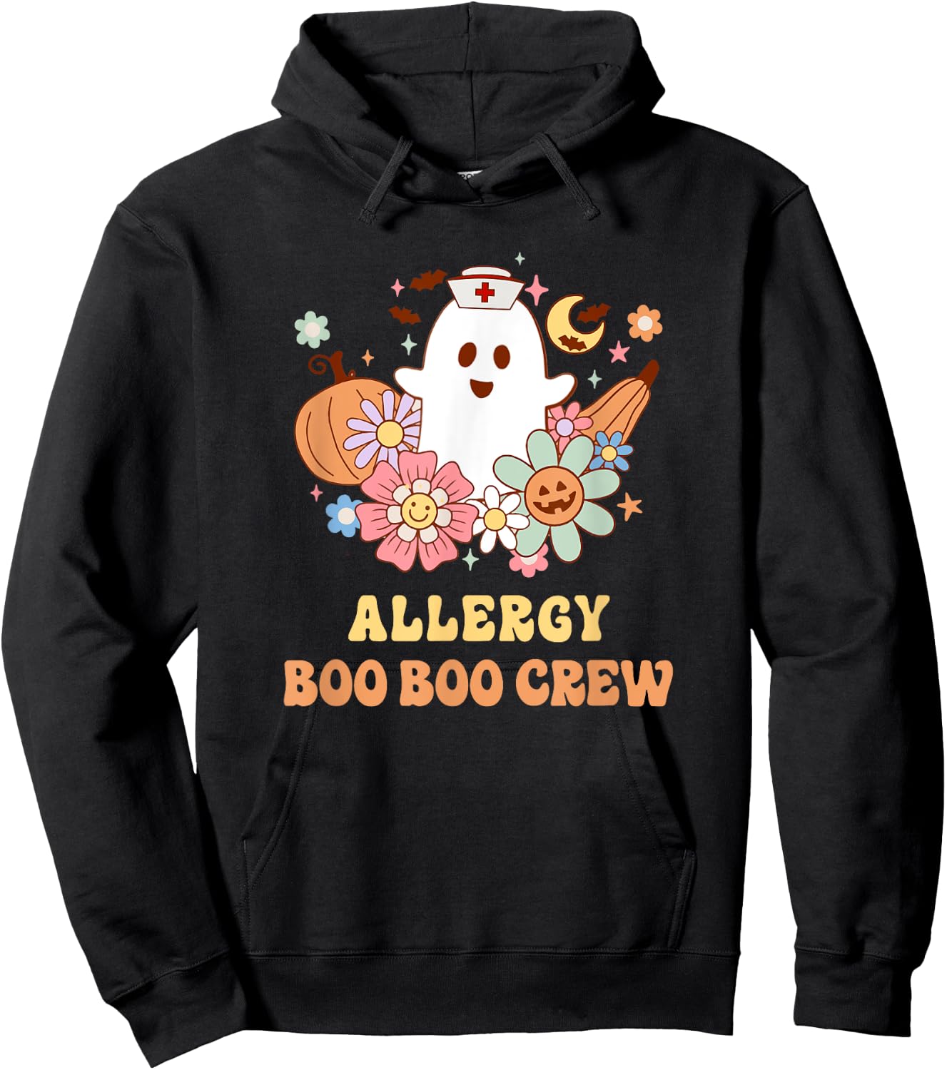 Allergy Boo Boo Crew Nurse Halloween Hoodie - Hoodie | Black
