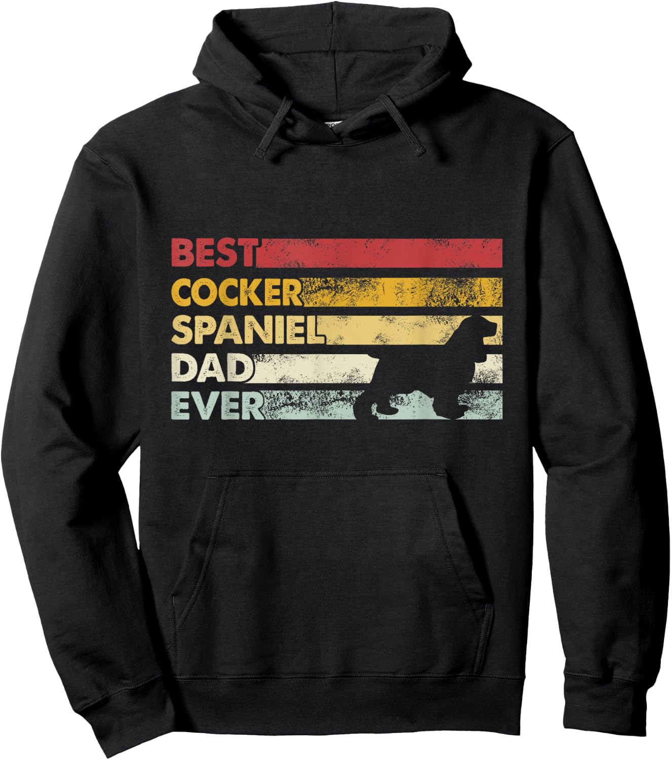Best Dog Dad Ever - Father Cocker Spaniel Hoodie - Hoodie | Black