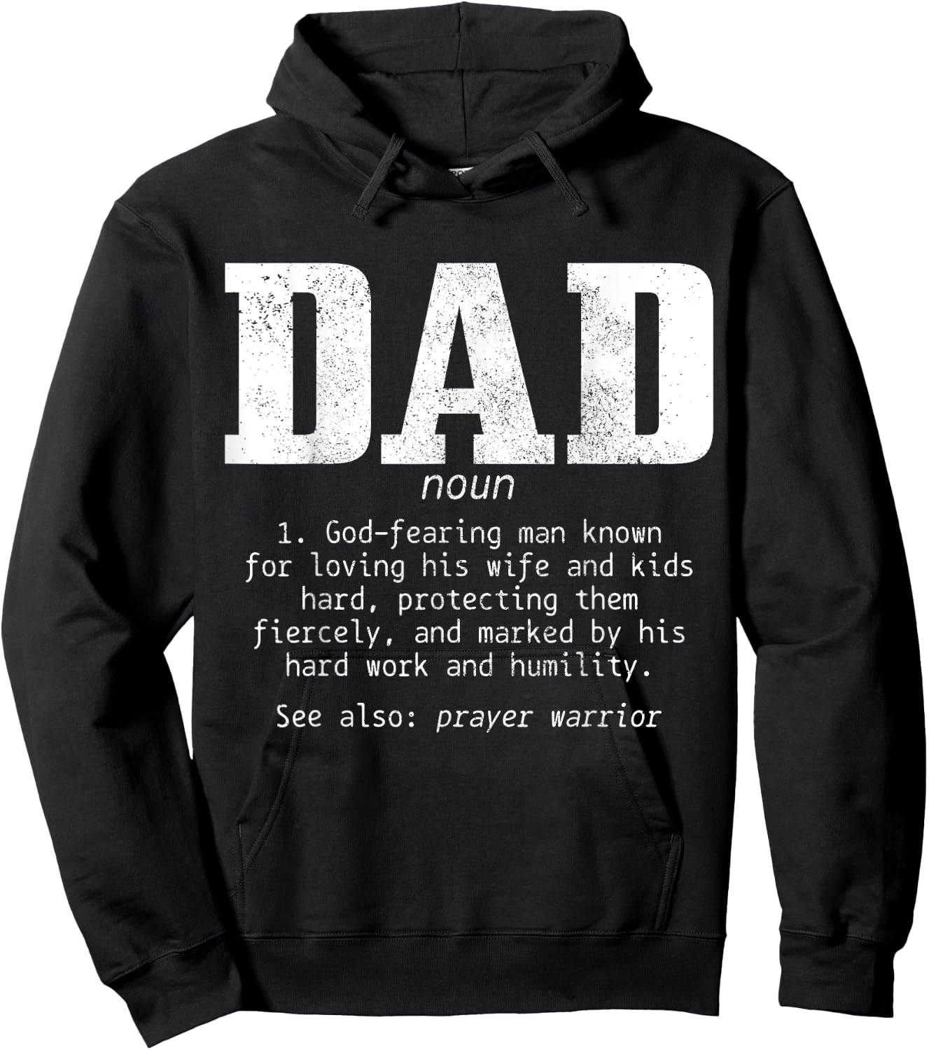 Christian Dad Religious Faith Bible Verse Father's Day Hoodie - Hoodie | Black