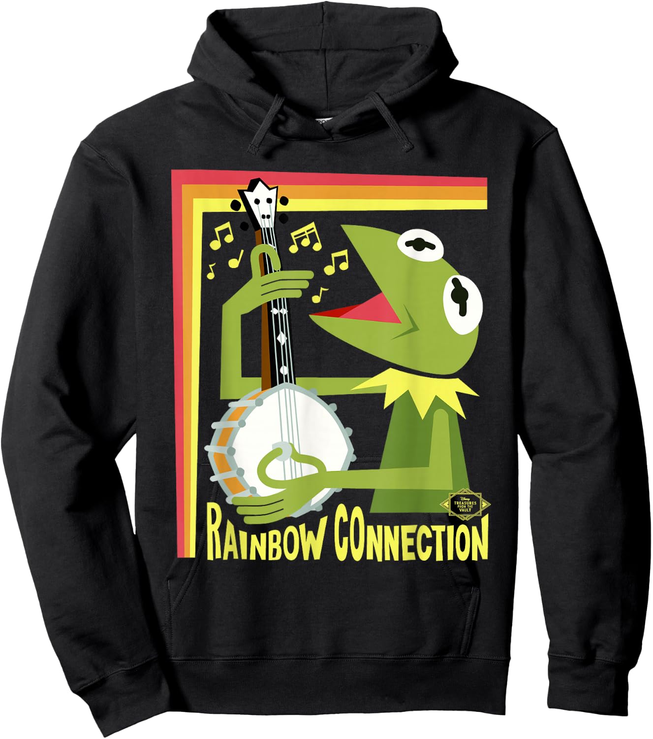 Disney The Muppet Movie Kermit Rainbow Connection Stylized Hoodie - Hoodie | Black