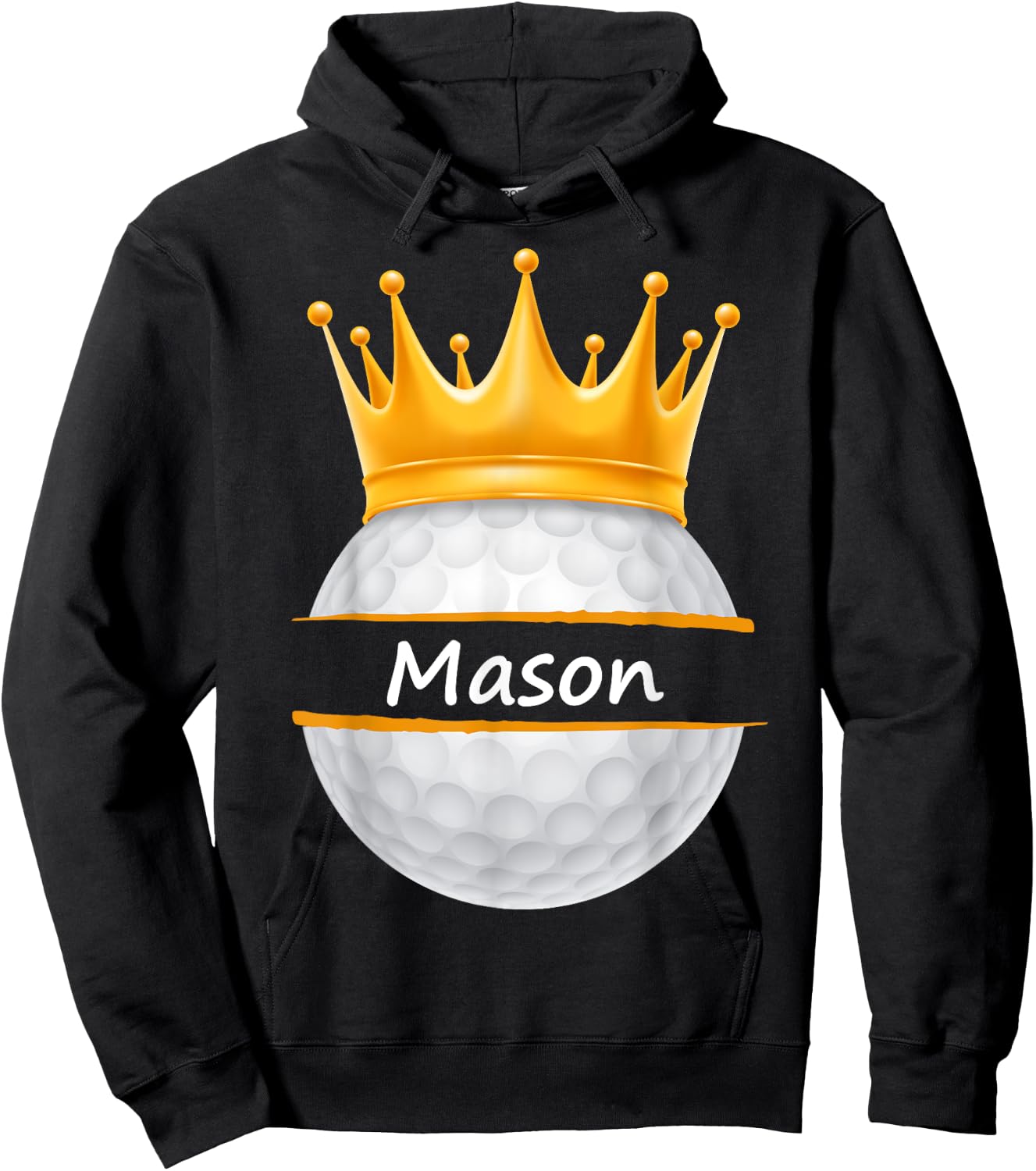 Novelty Golf Personalized Name Mason Sports Dad Hoodie - Hoodie | Black