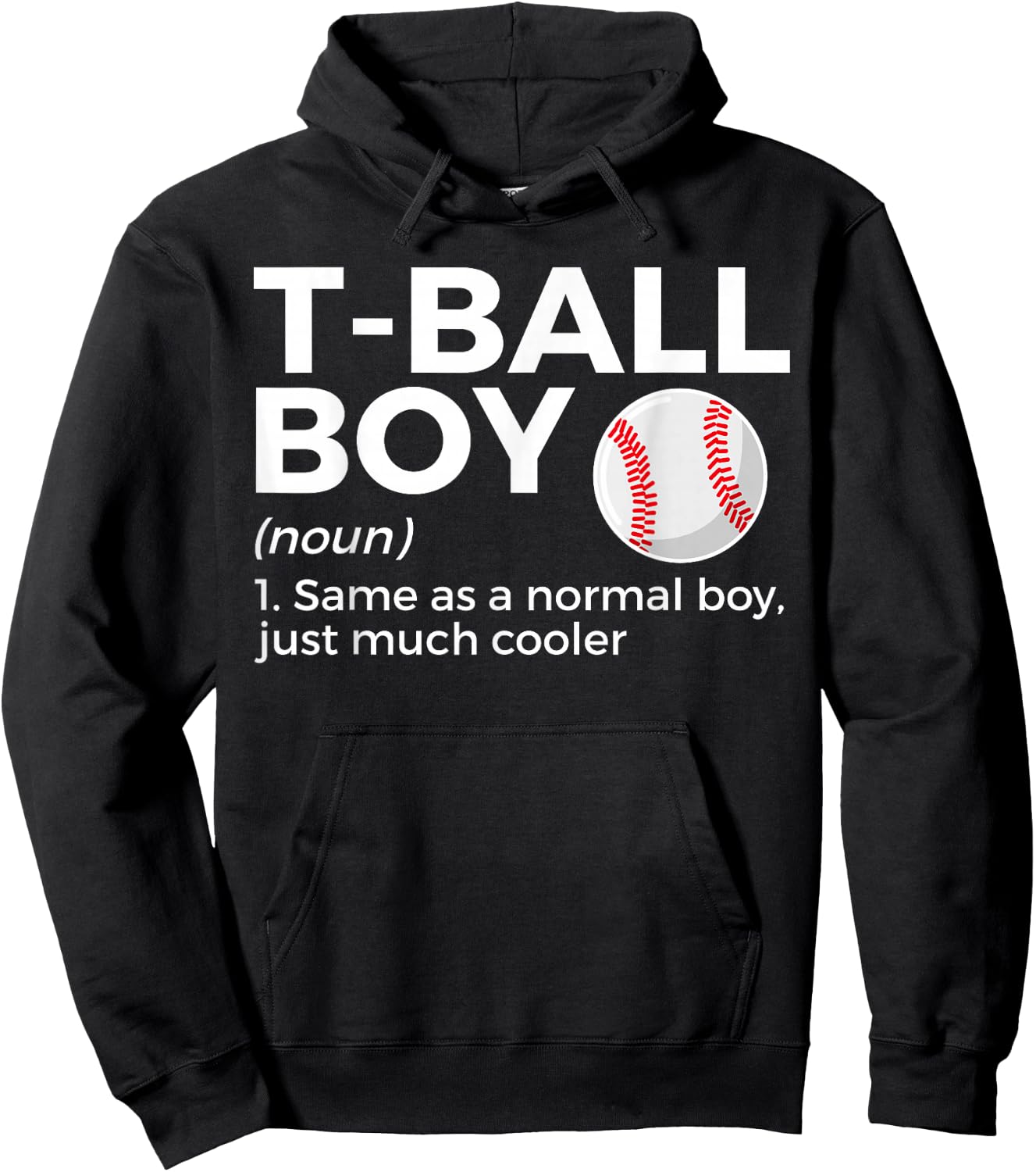 Teeball Boy Definition T-Ball Hoodie - Hoodie | Black