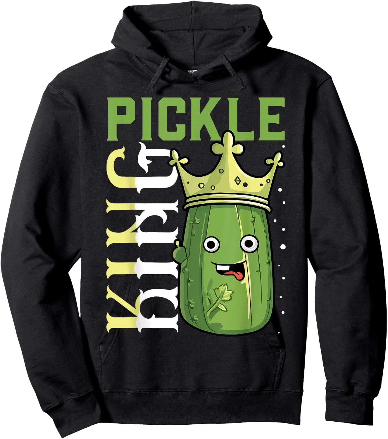 Pickle King Shirt Cucumber Pickle Jar Funny Pickle Hoodie - Hoodie | Black