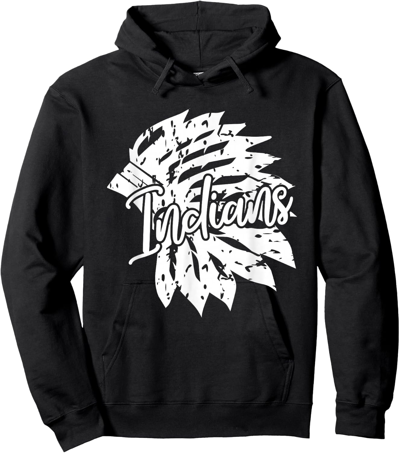 Port Neches-Groves High School Heart Indians Football Hoodie - Hoodie | Black