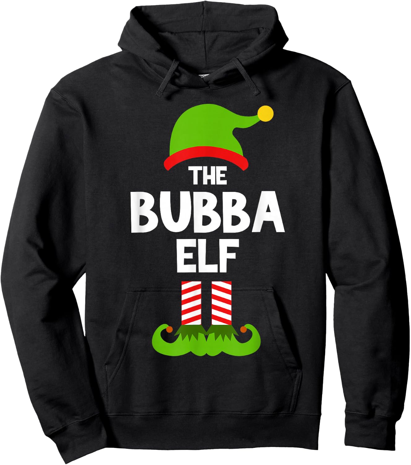 I'm The Bubba Elf Christmas Pajama Family Funny Hoodie - Hoodie | Black