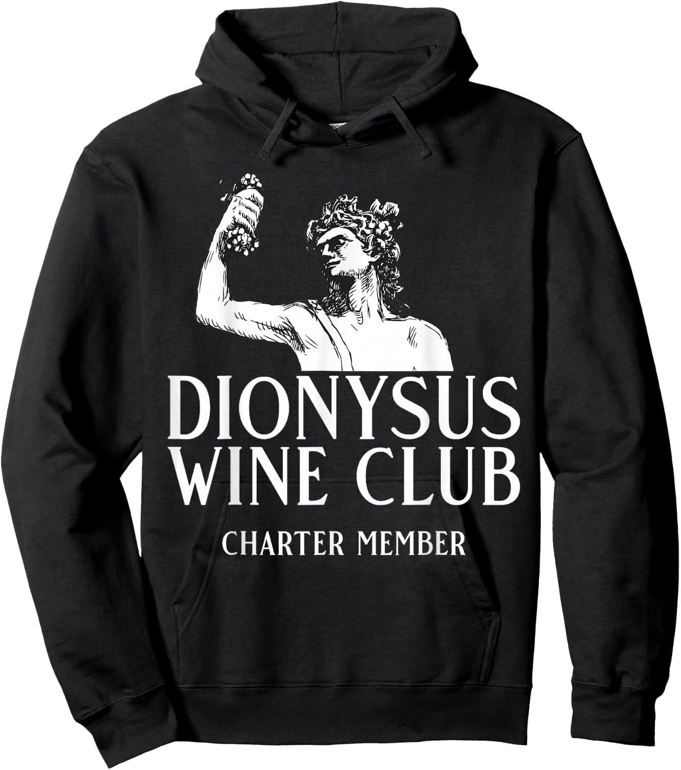 Dionysus Wine Club Charter Member Greek Mythology Gods Hoodie - Hoodie | Black