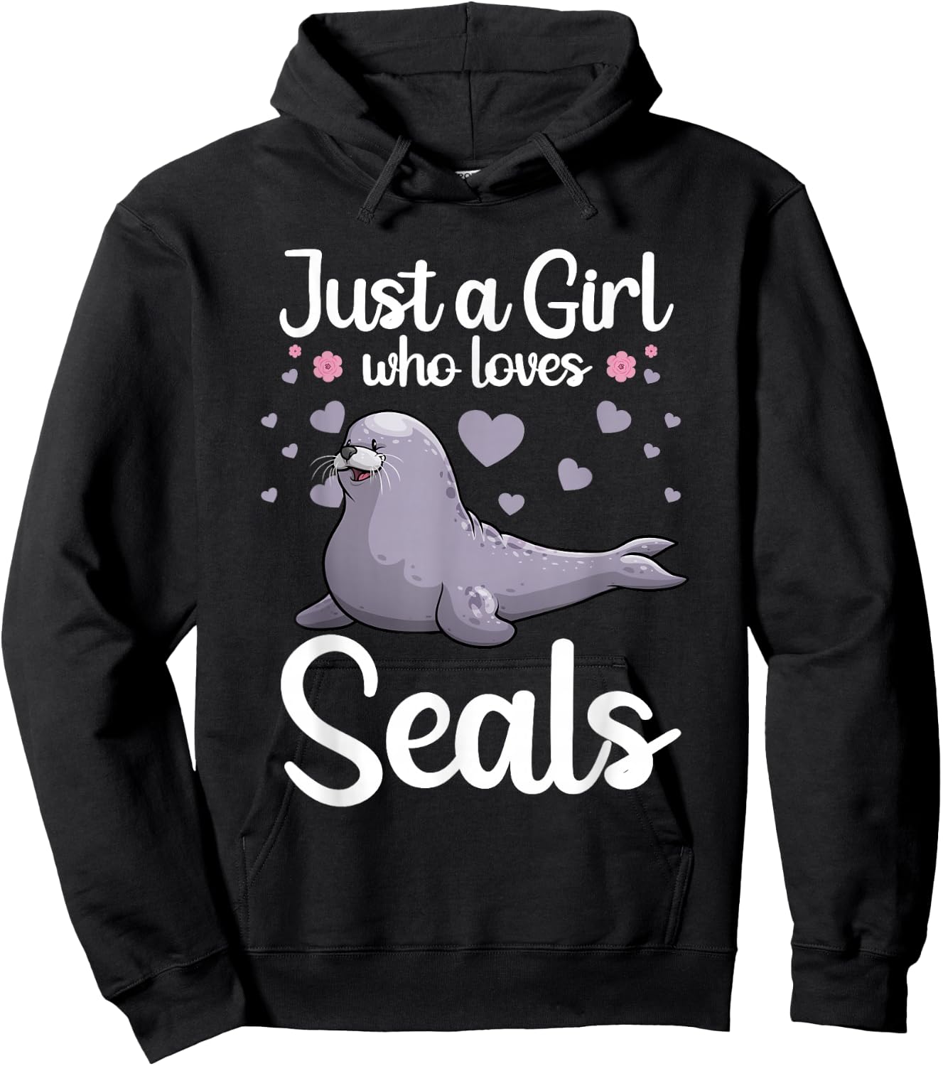 Cool Seal Art Women Sea Animal Lover Ocean Zookeeper Hoodie - Hoodie | Black