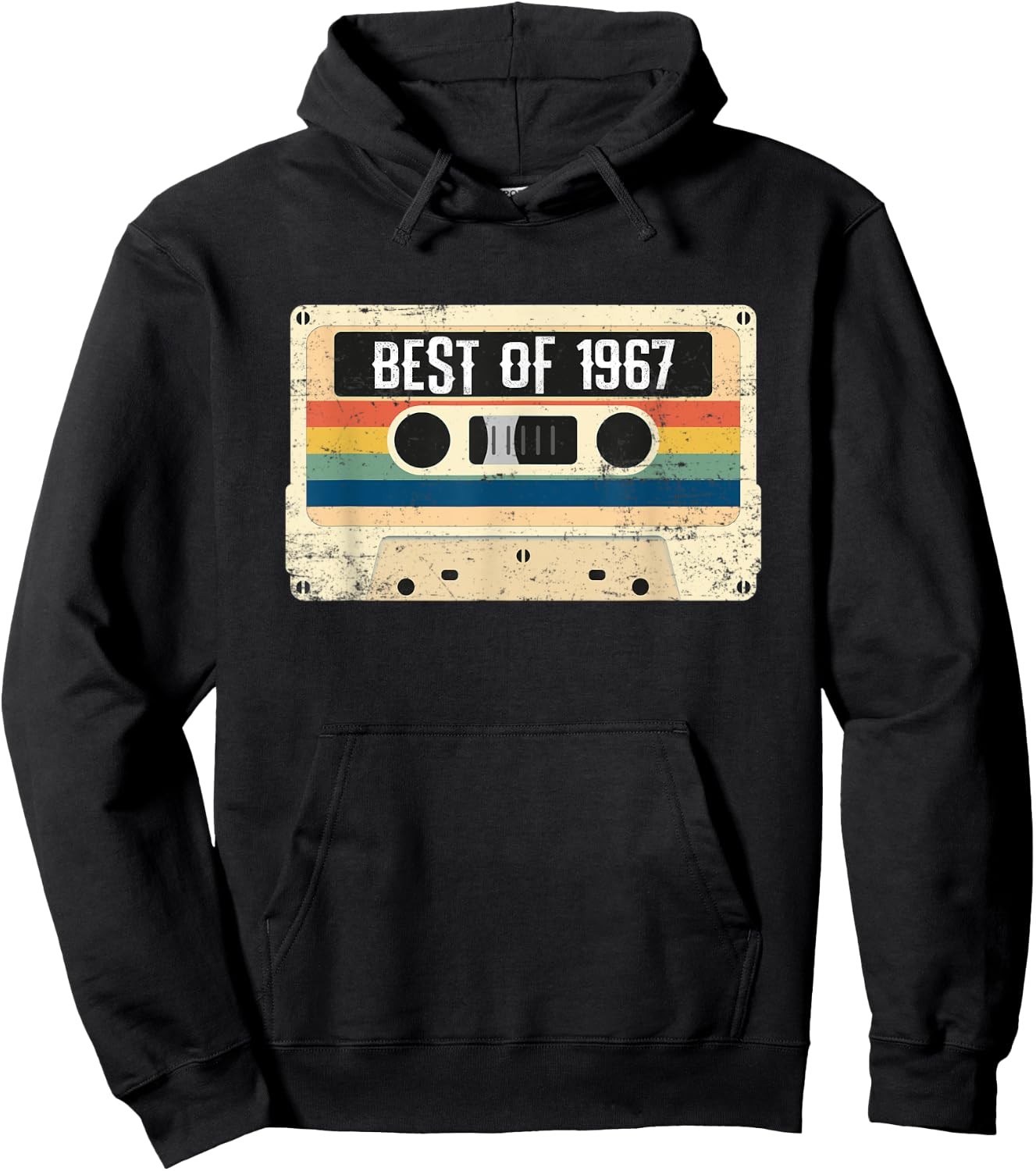Best Of 1967 - 54th Birthday Retro Vintage Cassette Tape Hoodie - Hoodie | Black