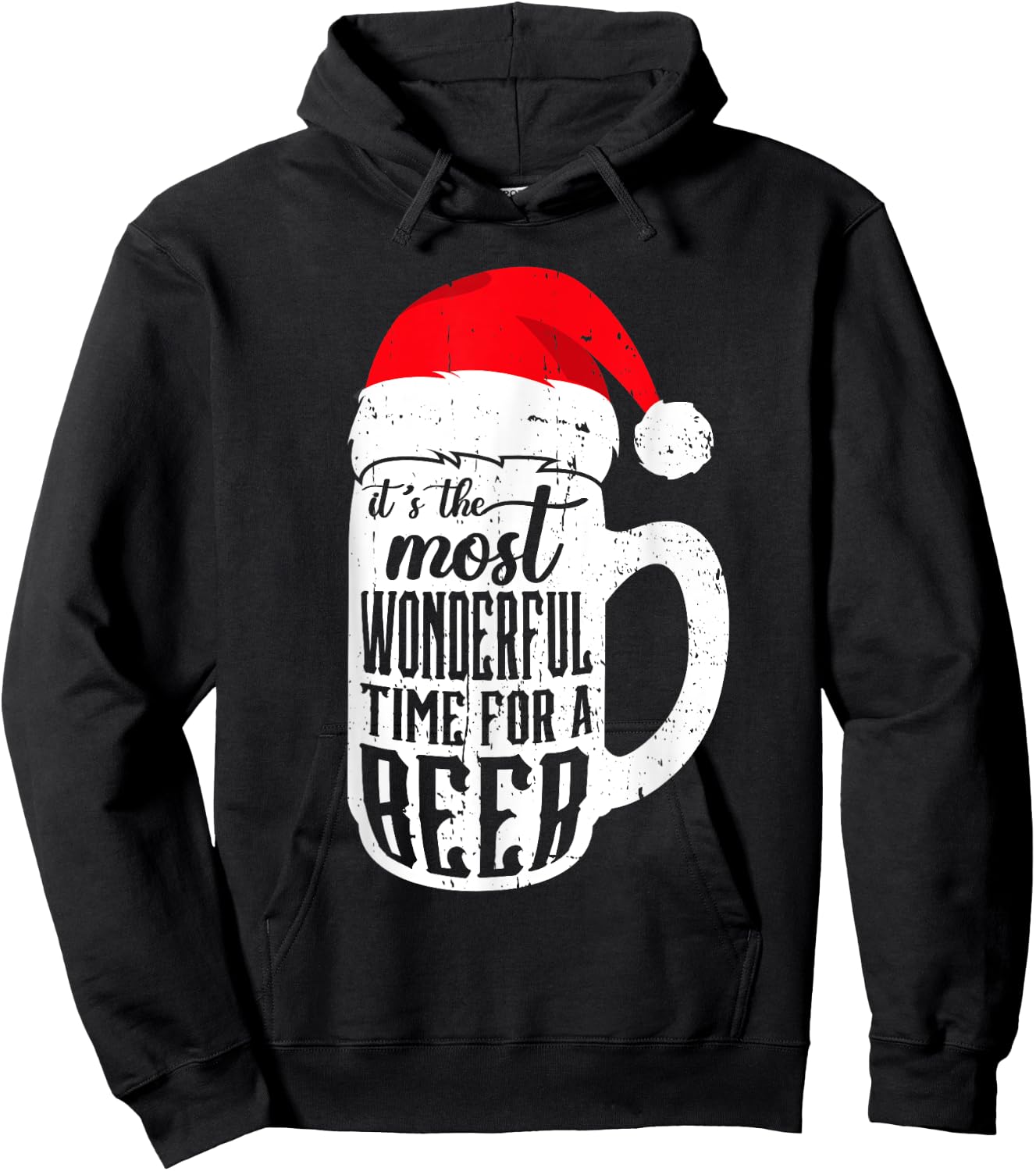 Most Wonderful Time For A Beer Christmas Drinking Costume Hoodie - Hoodie | Black
