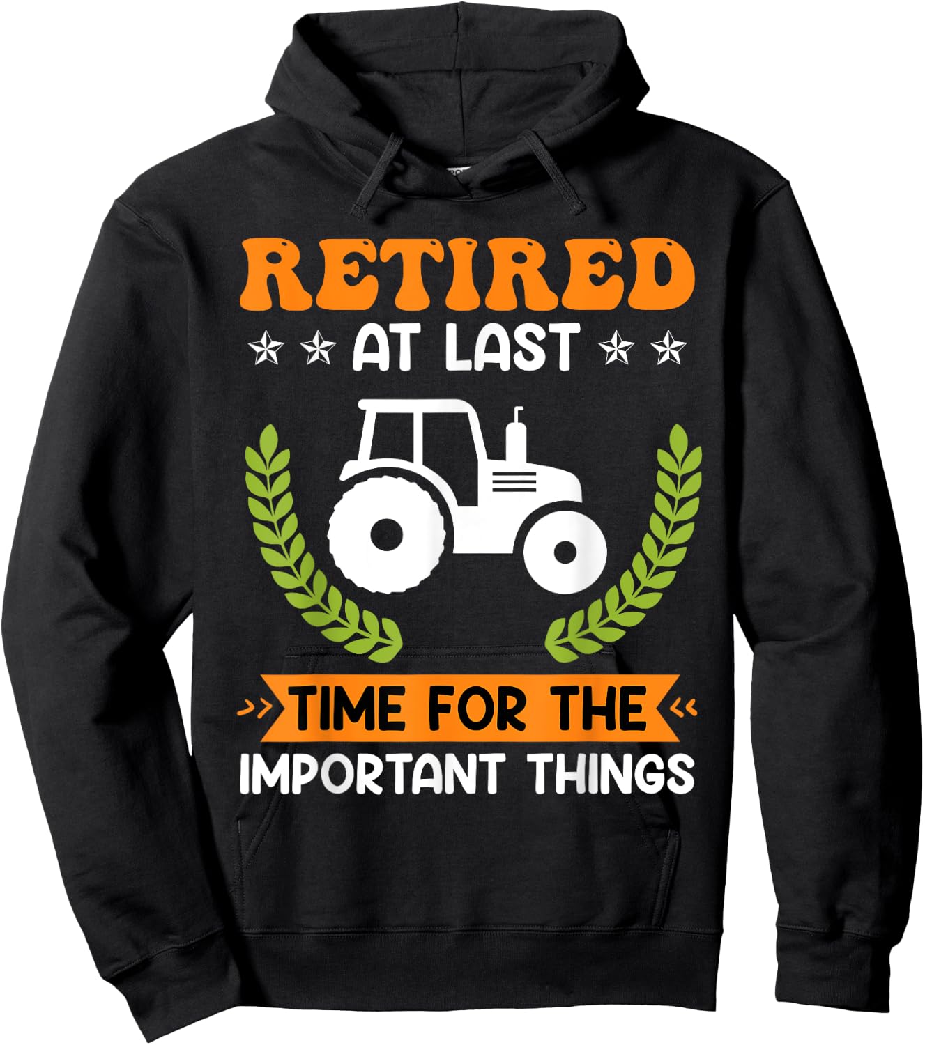 Retired farmer farm pensioner tractor Retirement Hoodie - Hoodie | Black