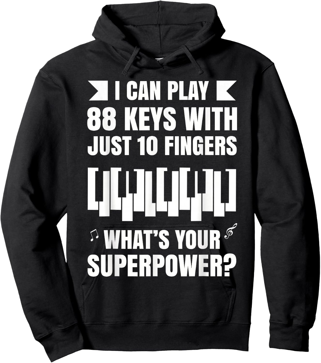 Piano Jazz Music Keyboard Composer Piano Player Hoodie - Hoodie | Black