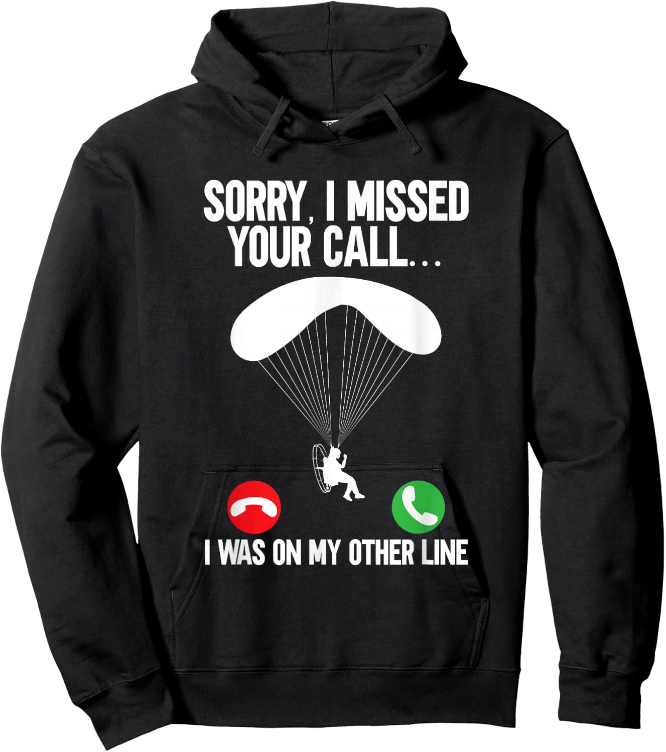 Parasol Flying Motorised Paraglider Hoodie - Hoodie | Black
