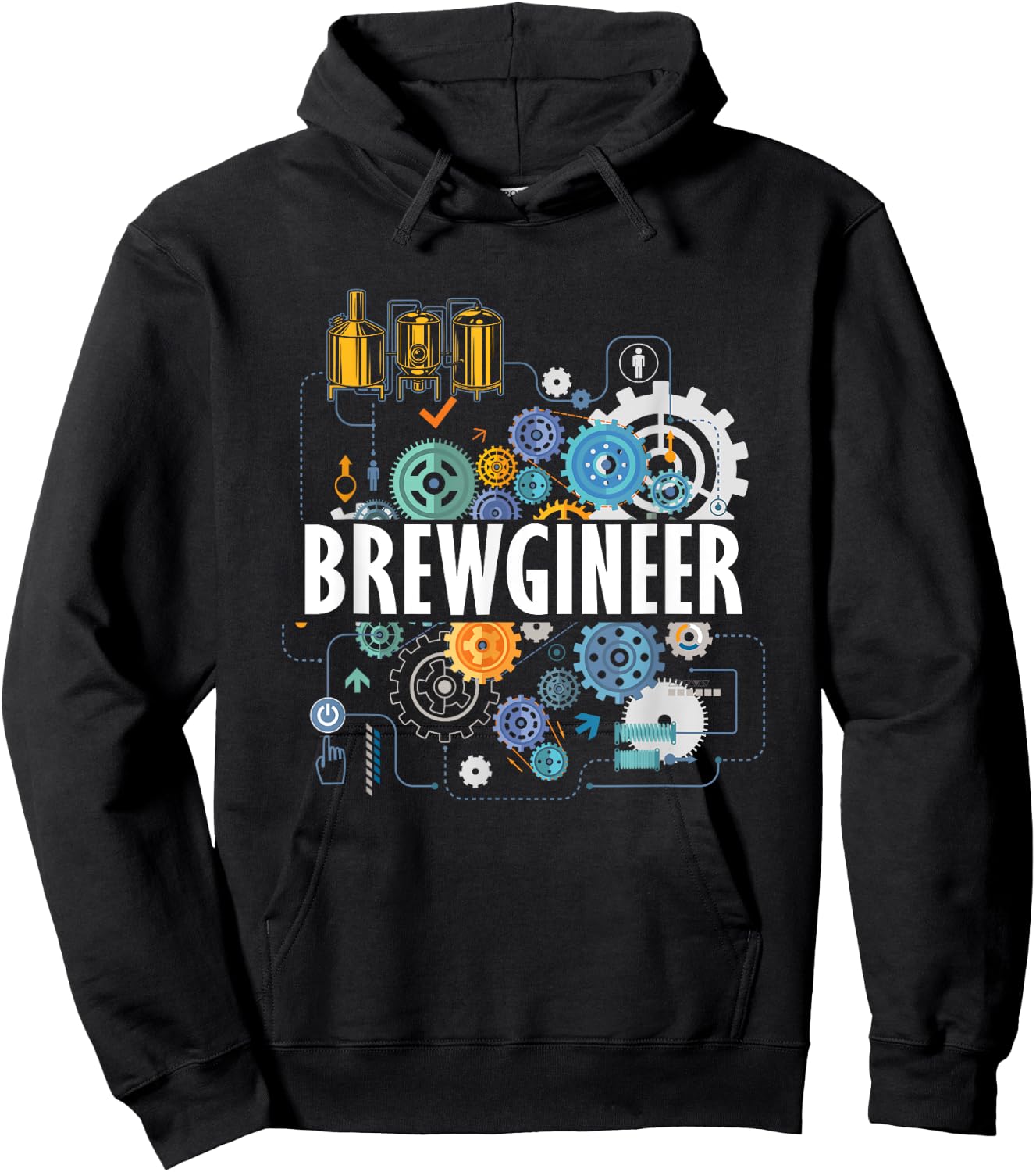 Funny Brewgineer | Brewing Brewery | Craft Beer Hoodie - Hoodie | Black