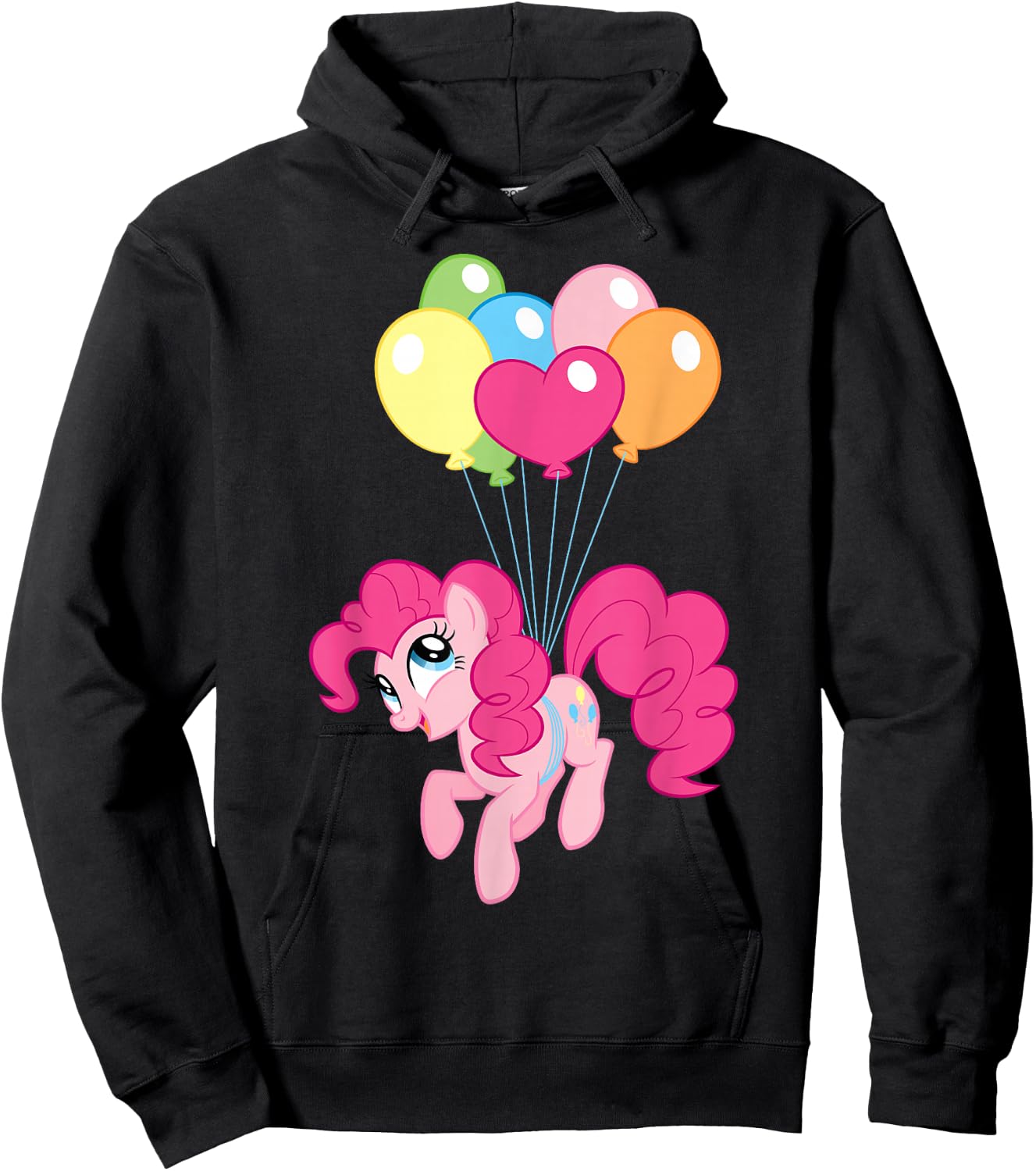 My Little Pony Pinkie Pie Flying Balloons Hoodie - Hoodie | Black