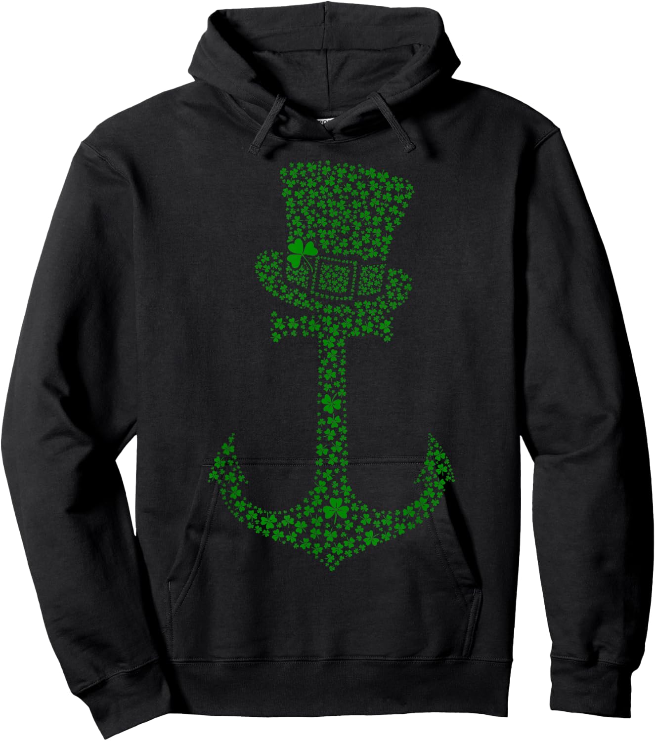 Leprechaun Anchor Shamrocks Cruise Squad St. Patrick's Day Hoodie - Hoodie | Black