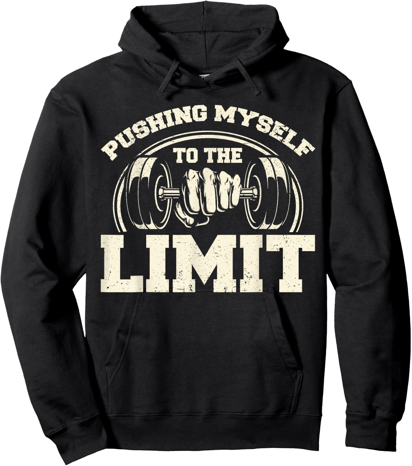 Gym Pushing Myself To The Limit Workout Weightlifting Hoodie - Hoodie | Black