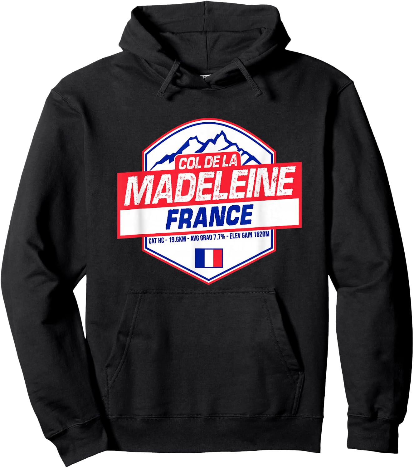 Col de la Madeleine Cycling In France Road Cyclist Hoodie - Hoodie | Black