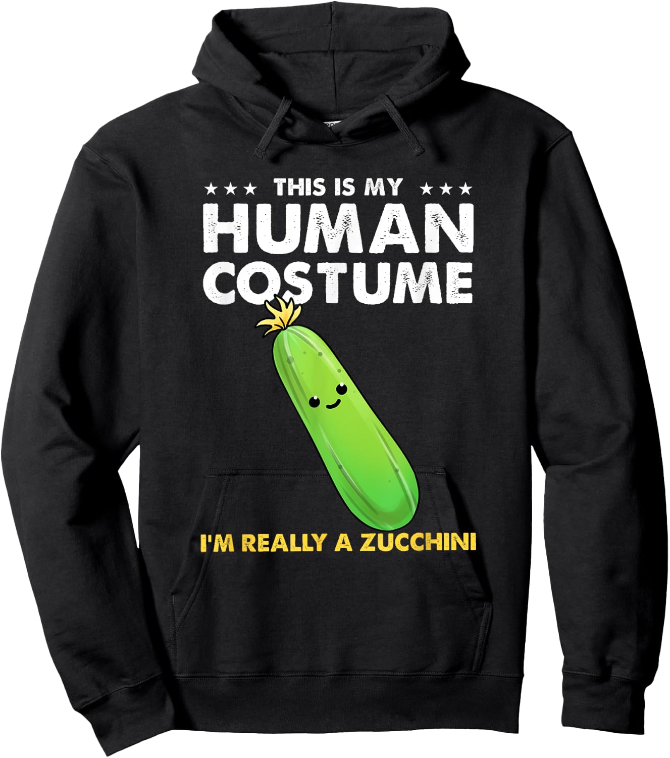 This Is My Human Costume Zucchini Halloween Hoodie - Hoodie | Black