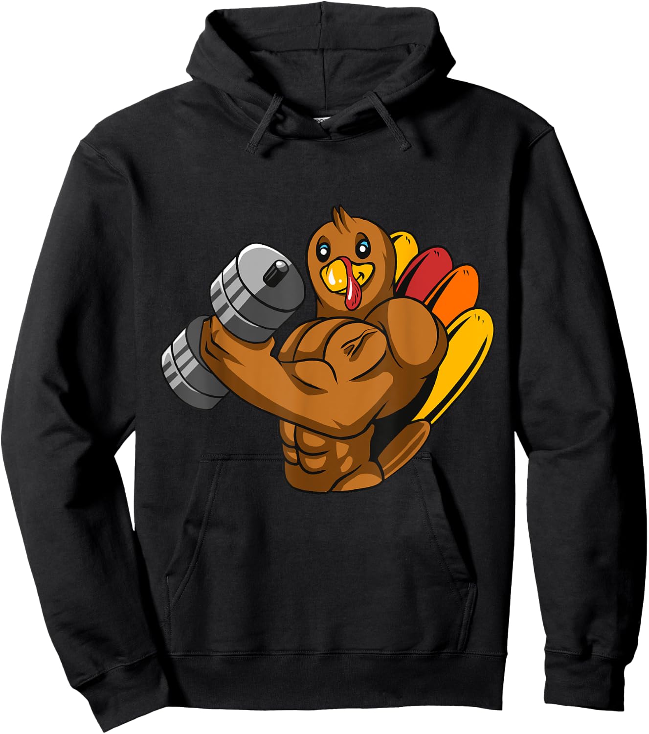 Turkey Bodybuilding Thanksgiving Day Gym Workout Fitness Hoodie - Hoodie | Black