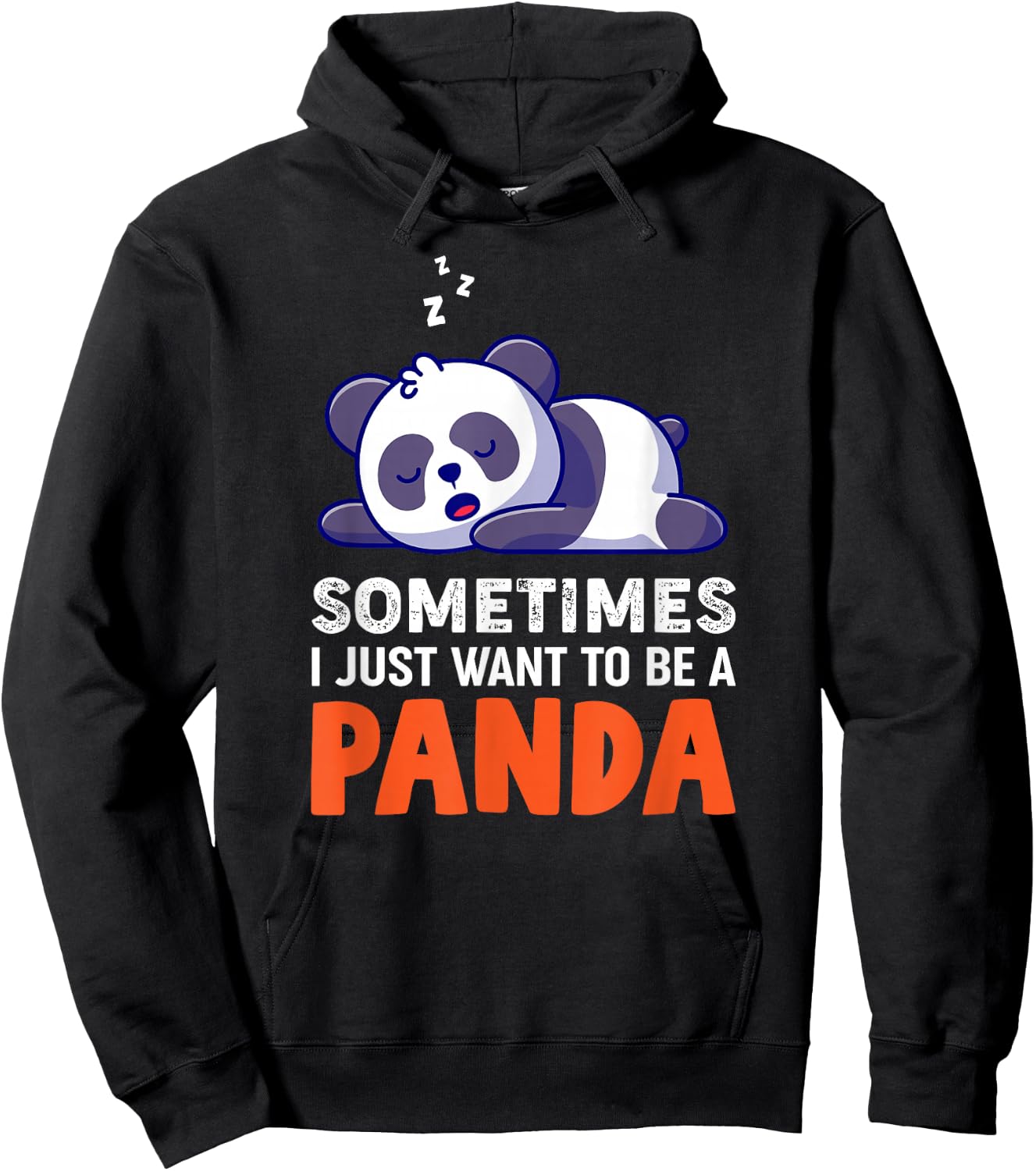 Sleeping Panda Pandas Pajama Nap Sleep Hoodie - Hoodie | Black