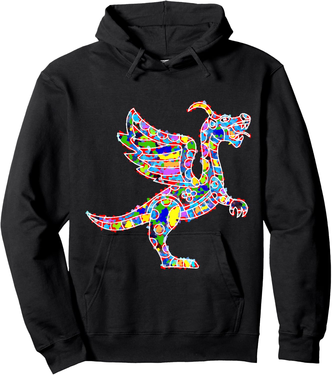 Alebrije Dragon Mexican Folk Art Hoodie - Hoodie | Black