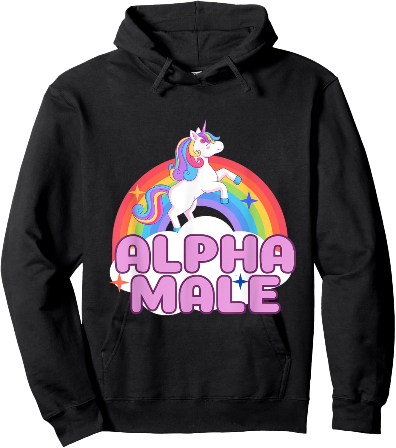 Alpha Male Unicorn Hoodie - Hoodie | Black