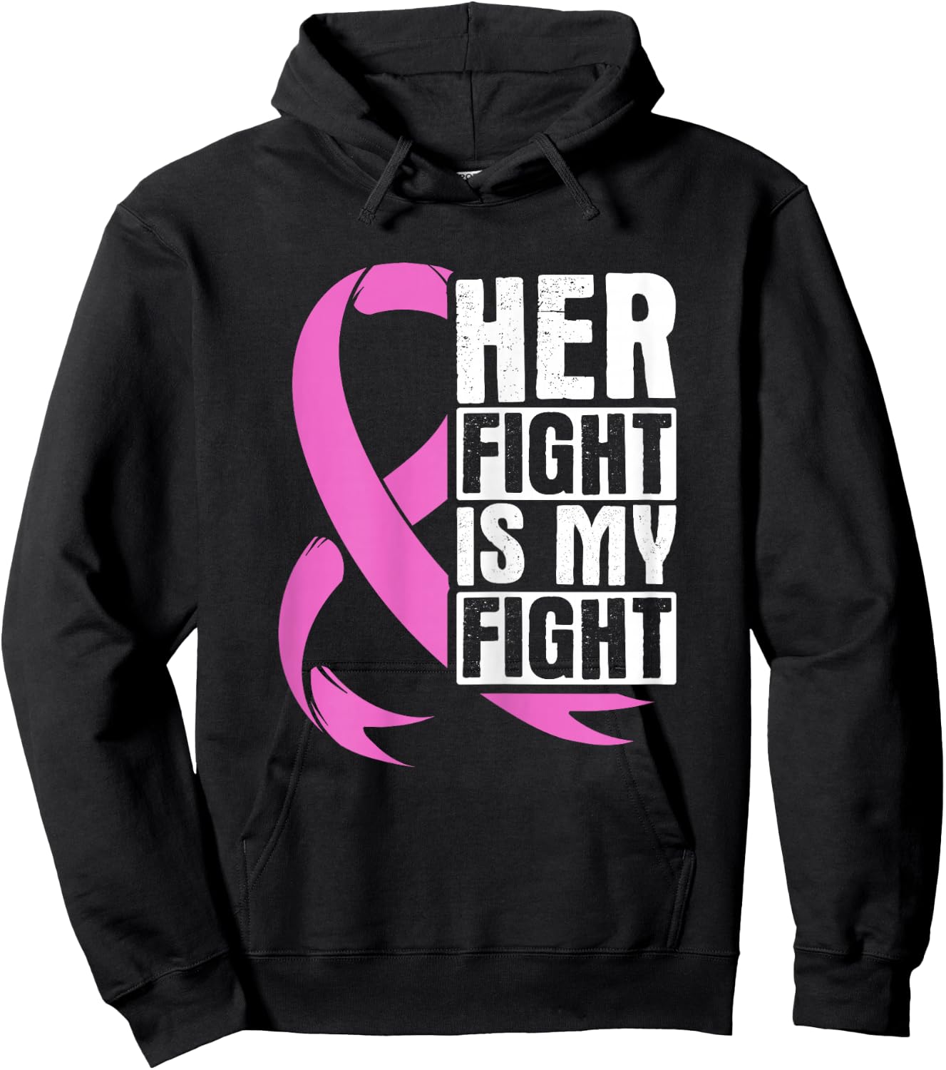 Breast Cancer Awareness Gift ribbon Pink butterfly Hoodie - Hoodie | Black