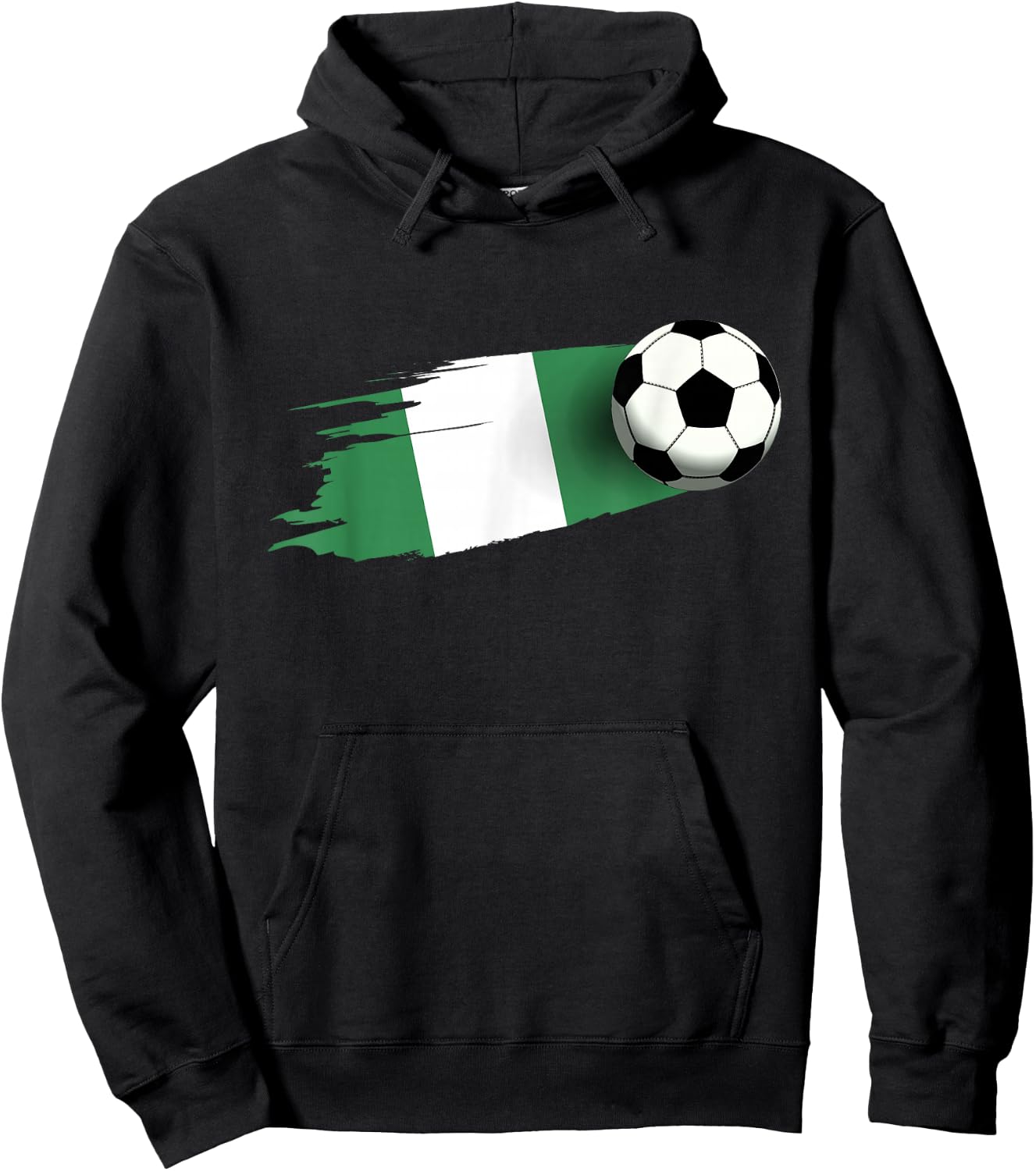 Nigeria Flag Jersey Nigerian Soccer Team Nigerian Hoodie - Hoodie | Black